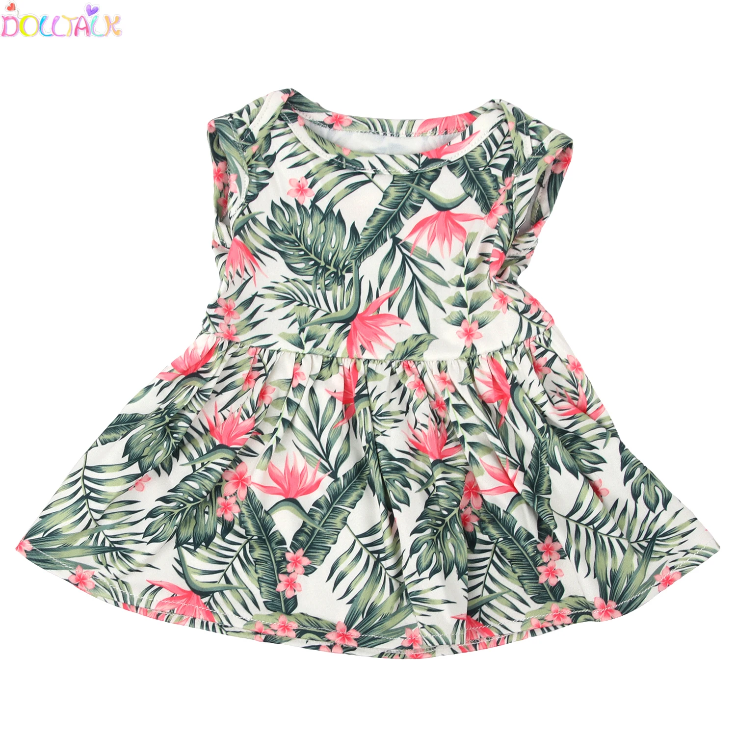 Dolltalk Hot Sale 18 inch American Doll Clothes Floral Printed Doll Dress