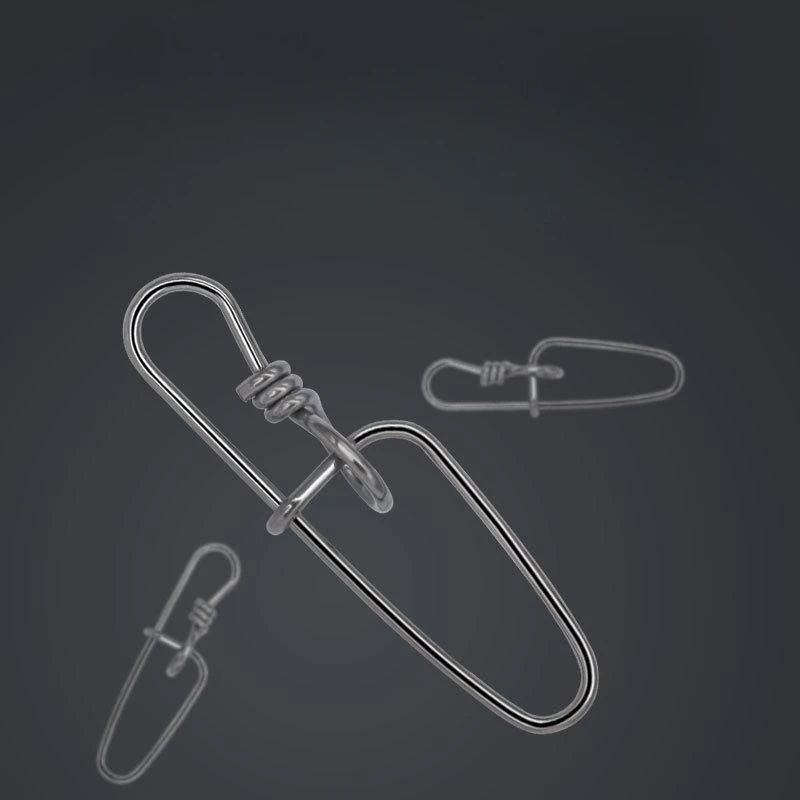 Wholesale Trolling Snap Fishing 0#-7# Stainless Steel Spinning Snap Fishing Connector Double Insurance Inside Lock Snap