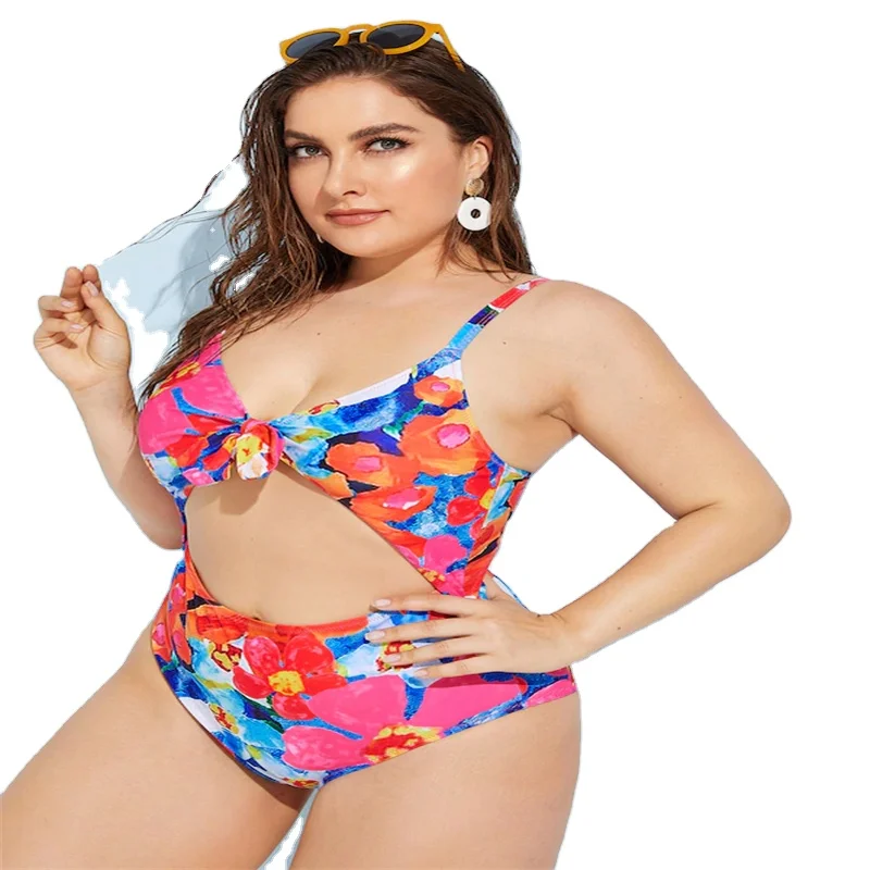 2022 Plus Size Swimwear Women High Waist Swimsuit