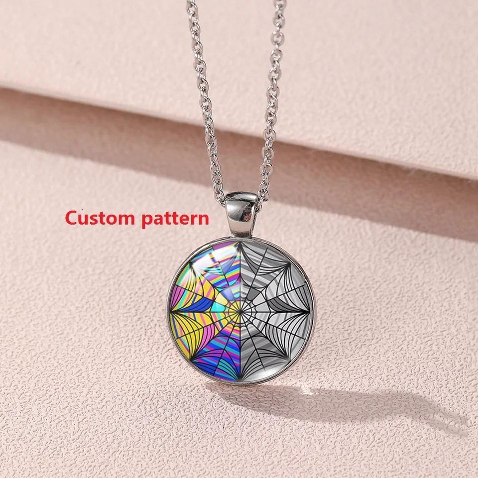 2023 American TV series wednesday adams custom necklace peripheral vintage pendant spider web necklace wednesday addams necklace