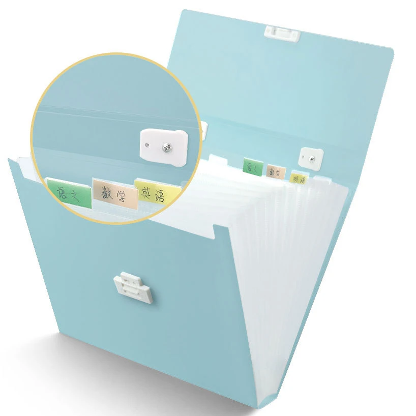 Hot Sales Pockets Plastic Document File Folder Tabs Paper Organizer Medical Expanding File Folder