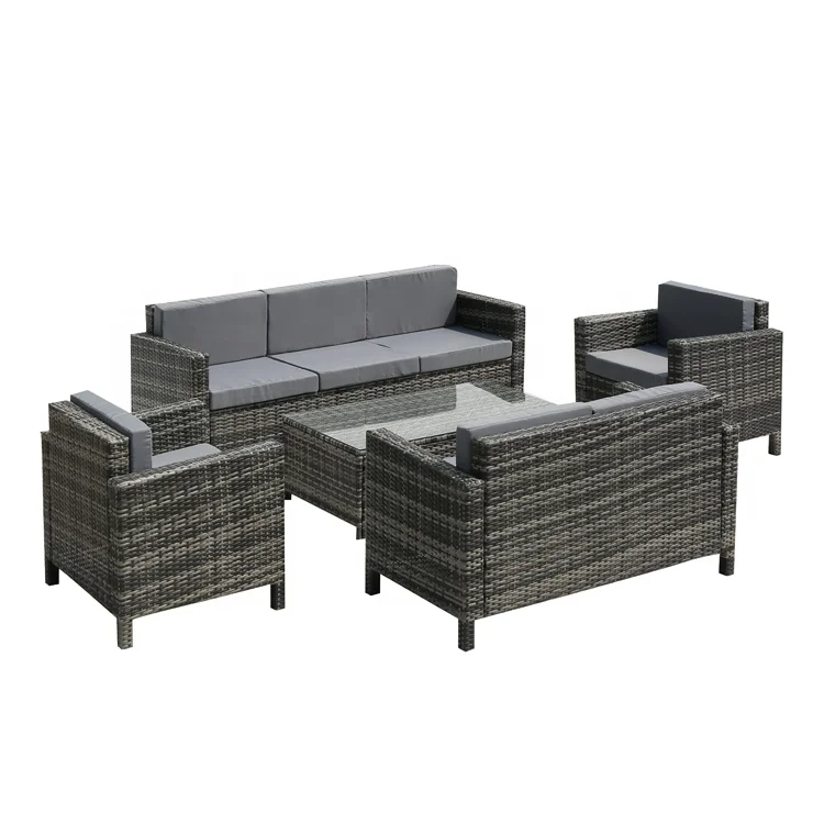 Yinzhou Living Custom Outdoor Furniture Modern Luxury Outside Aluminum Rattan Garden Garden Sofa Set Patio Sofa