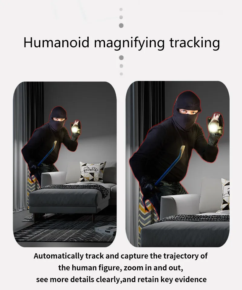 Icsee Mini Camera E27 Bulb 1080P Indoor Panoramic Human Detection Two-Way Audio Wireless Bluetooth Network Sd Nvr Cloud Storage