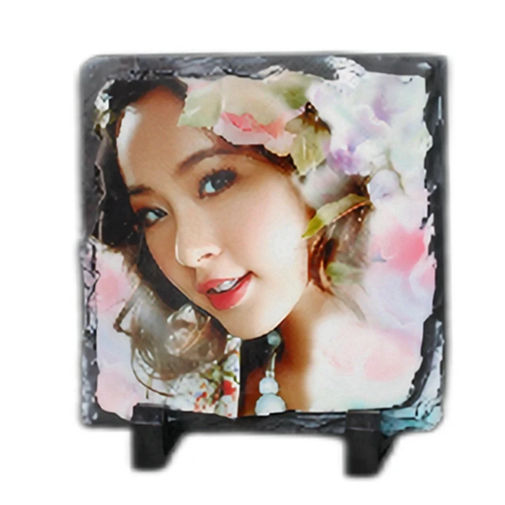 Customization Photo Sublimation Rock Diy Personalized Photo Frame Slate Frame For Customised Printing