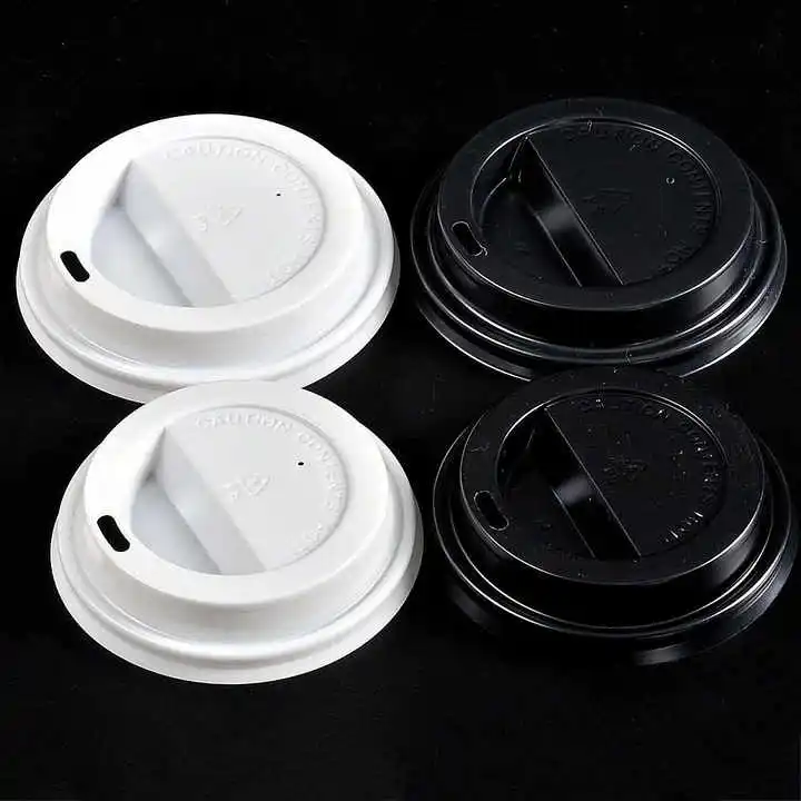 Packaging paper cup with disposable PP/PS plastic cover paper cup cover
