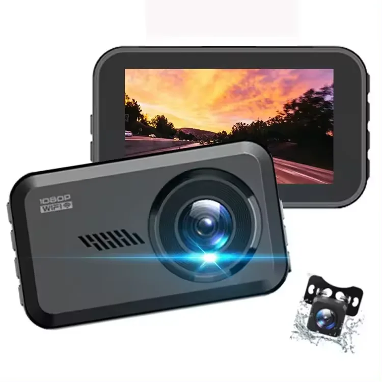 dash cam front and rear 4k dash camera for cars 4k night vision 360 degree car dvr black box dash cam wifi