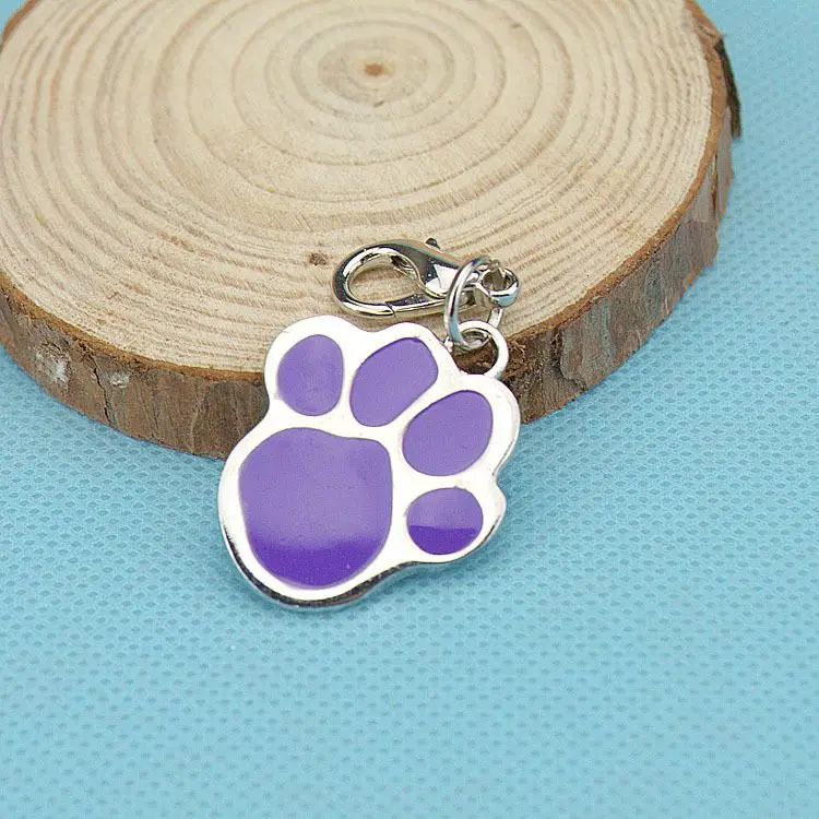 Custom Logo Personalized Dog Identification Plate Harnesses Air Tag Paw Shape Pet ID Tags