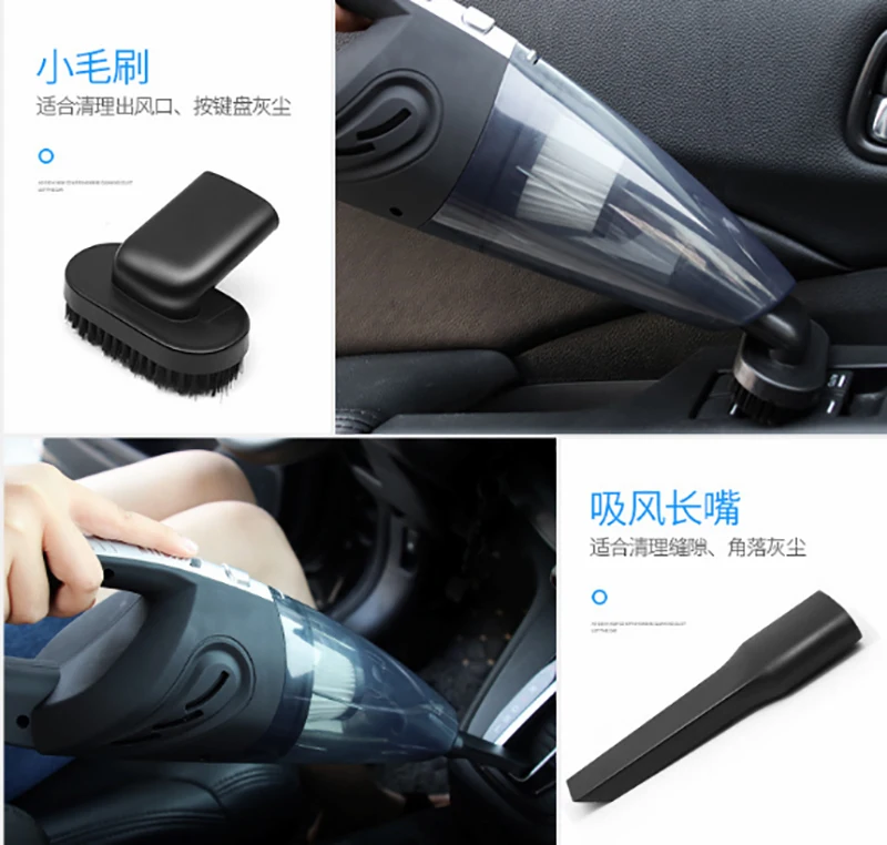 
Mini Portable Vehicle Auto Rechargeable Wet Dry Handheld Cordless Car Vacuum Cleaner 