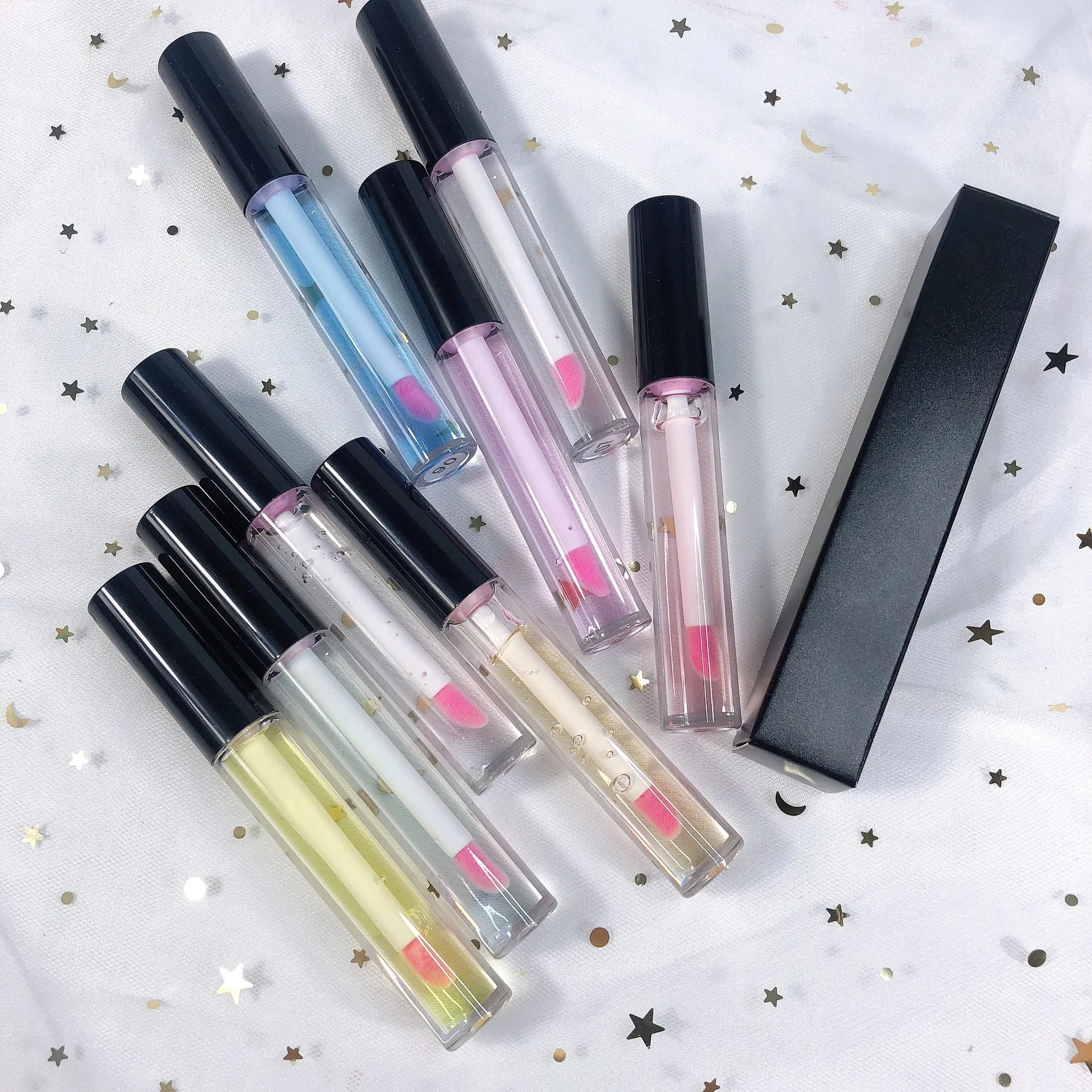 Поставщик Косметики, набор контейнеров для блеска для губ, тюбики, пользовательская этикетка, блеск для губ