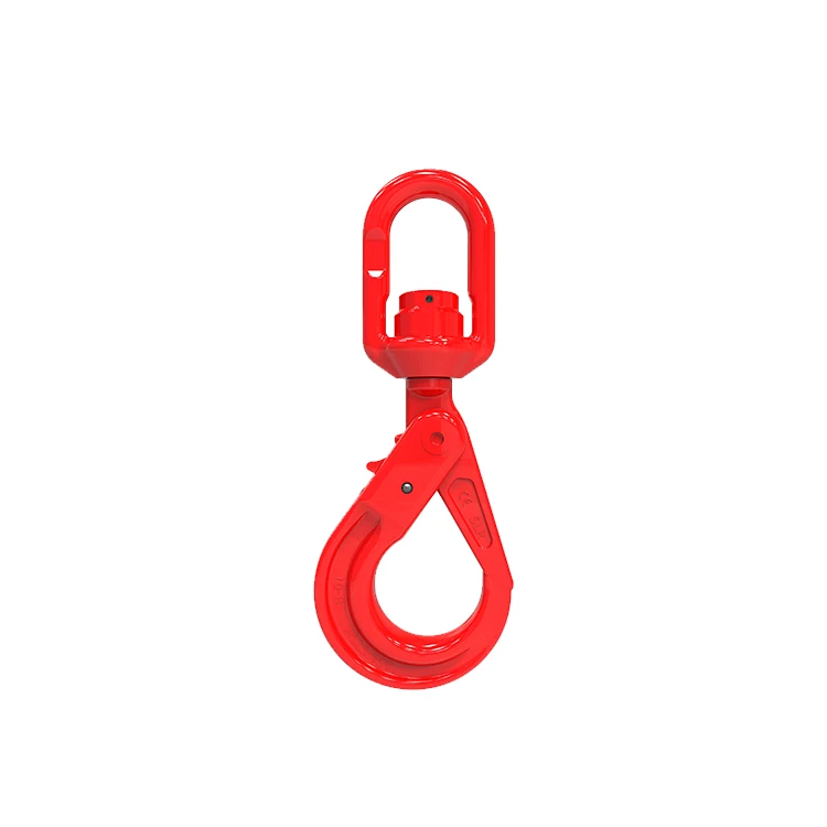 Shenli rigging G80 Alloy Steel swivel self-locking hook/self locking hook with bearing