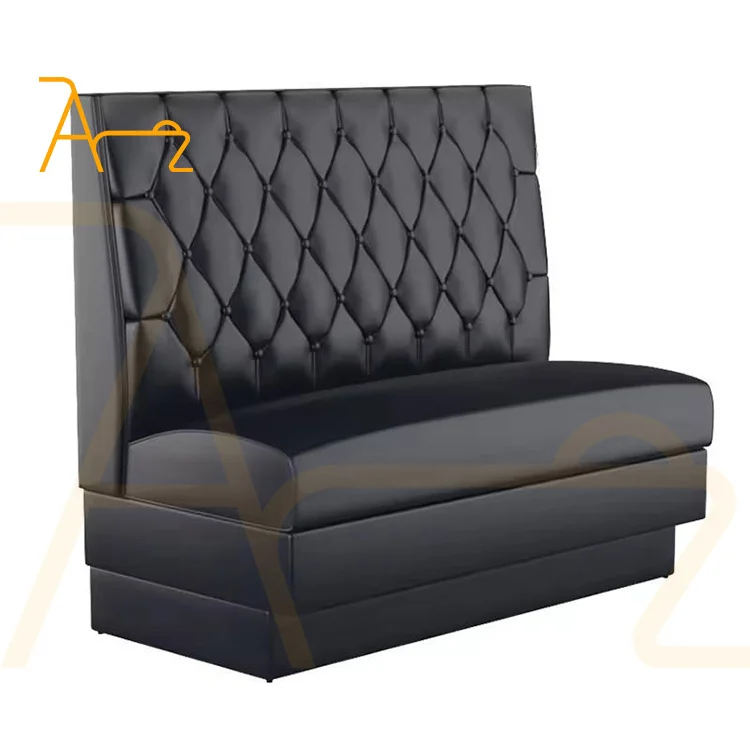 Custom used restaurant furniture white leather sofa booths fast food shop cafe high back bench hotel restaurant booth seating