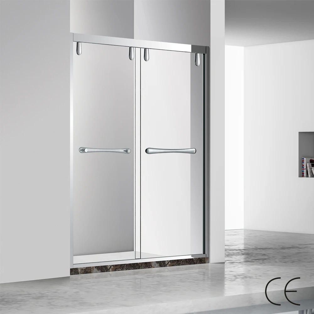 High End Luxury Rose Gold Stainless Steel Fittings Shower Enclosure Sliding Glass Doors