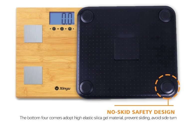 Professional Analysis Body Fat Scale Bamboo Digital Body Weight Bathroom Scale