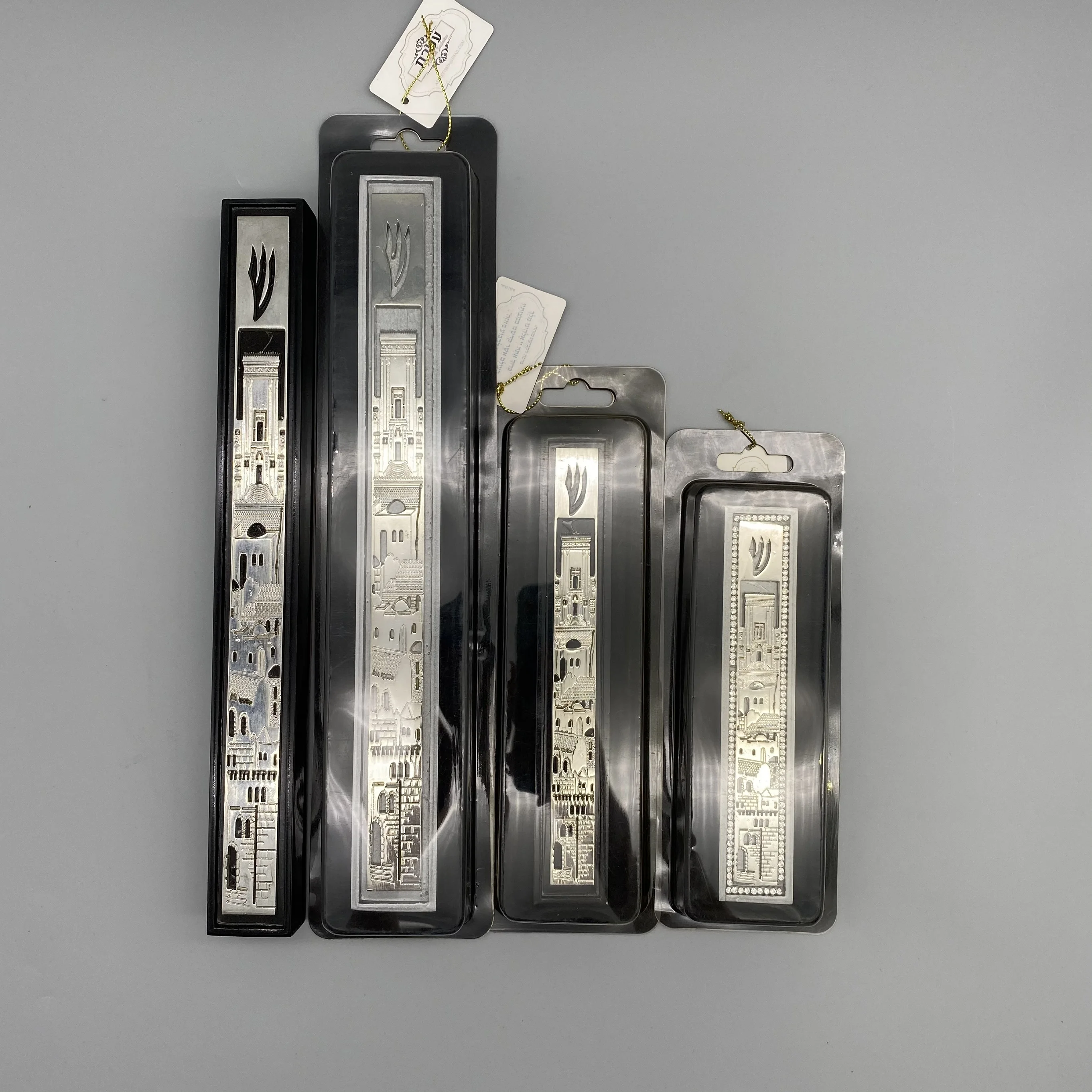 2021 new design Self Stick wood Mezuzah Scroll for Door Home Blessing and Protection Cover case