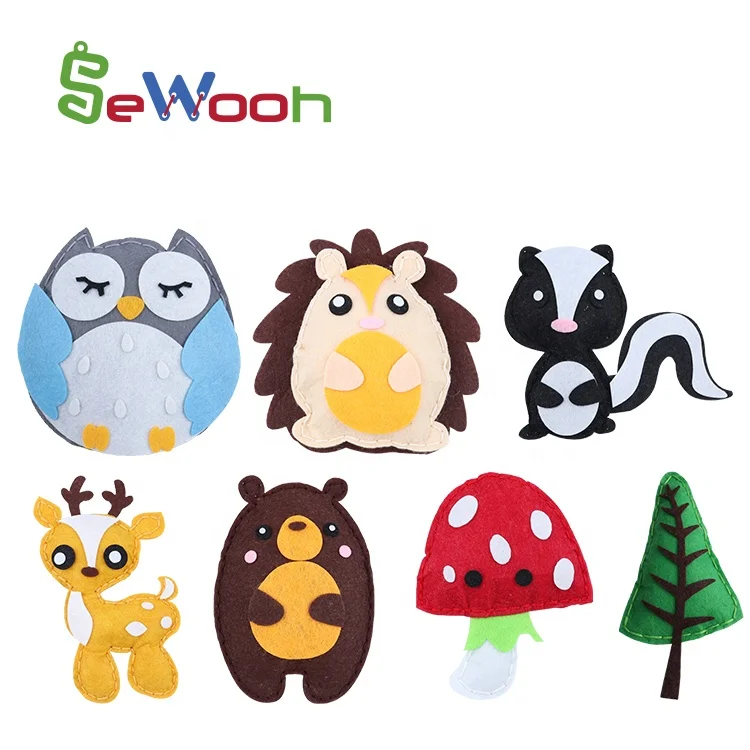 My First Sewing Kit Kids DIY Educational Toys Animals Felt Sewing Kit