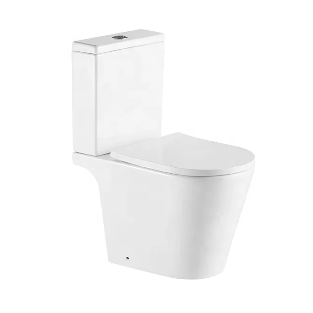 ANBI New Rimless Design Bathroom Sanitary Ware Ceramic Two Piece Water Saving Composting Toilet Toillette