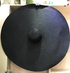 1 м 100 см женские модели модных показах очень большой шляпа с широкими полями Пшеница соломенная шляпа супер модная обувь для подиума супер большой соломенная шляпа