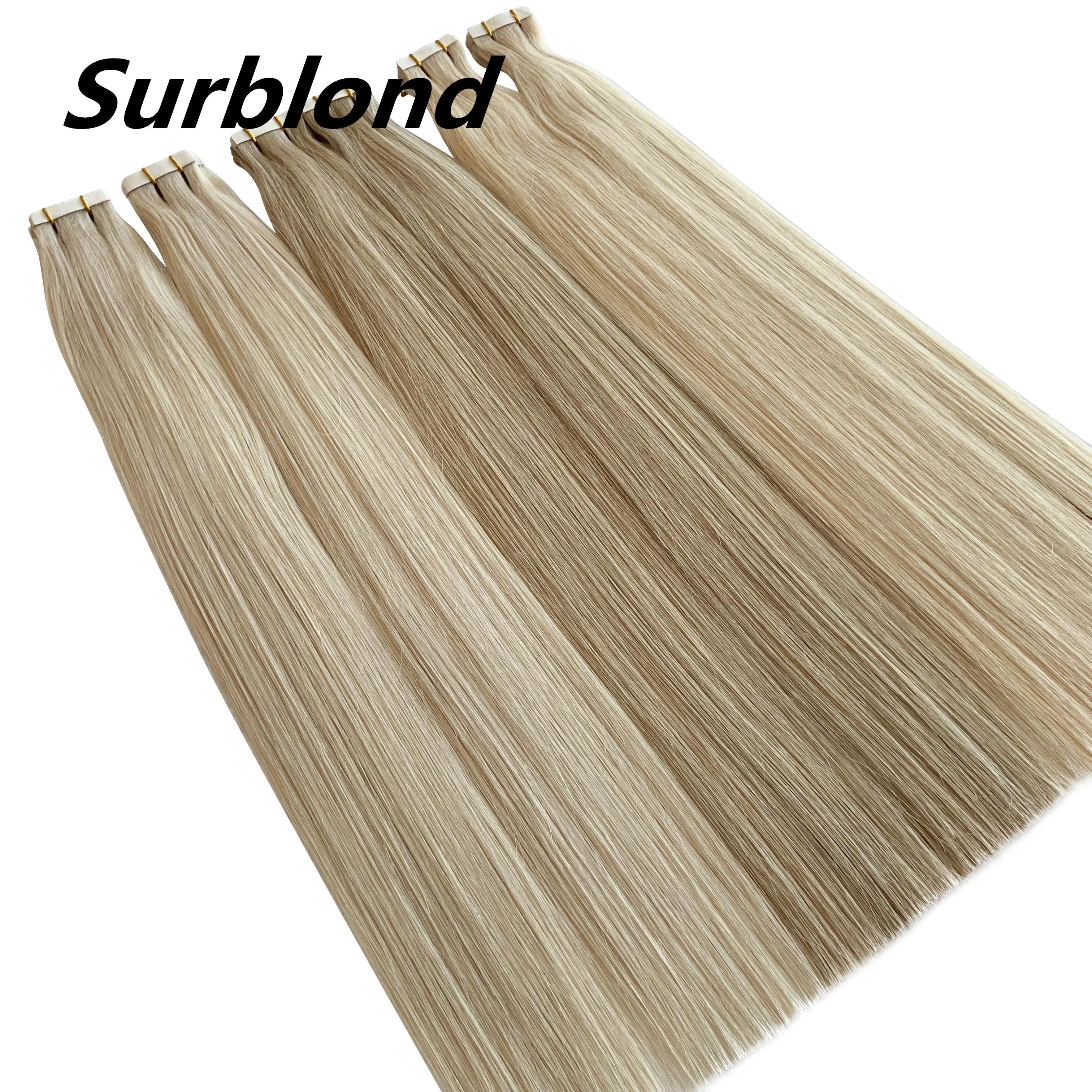 
Invisible Tape in Hair Qingdao Hair Products Co Ltd, Seamless Hand-tied Tape on Hair, Remy Russian Skin Weft Hair 