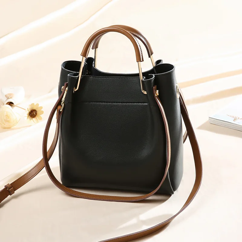 Famous Brand Genuine Leather Manufacturers Fashion Waterproof China Factories Tote Bag Luxury Women Shoulder Crossbody Handbags