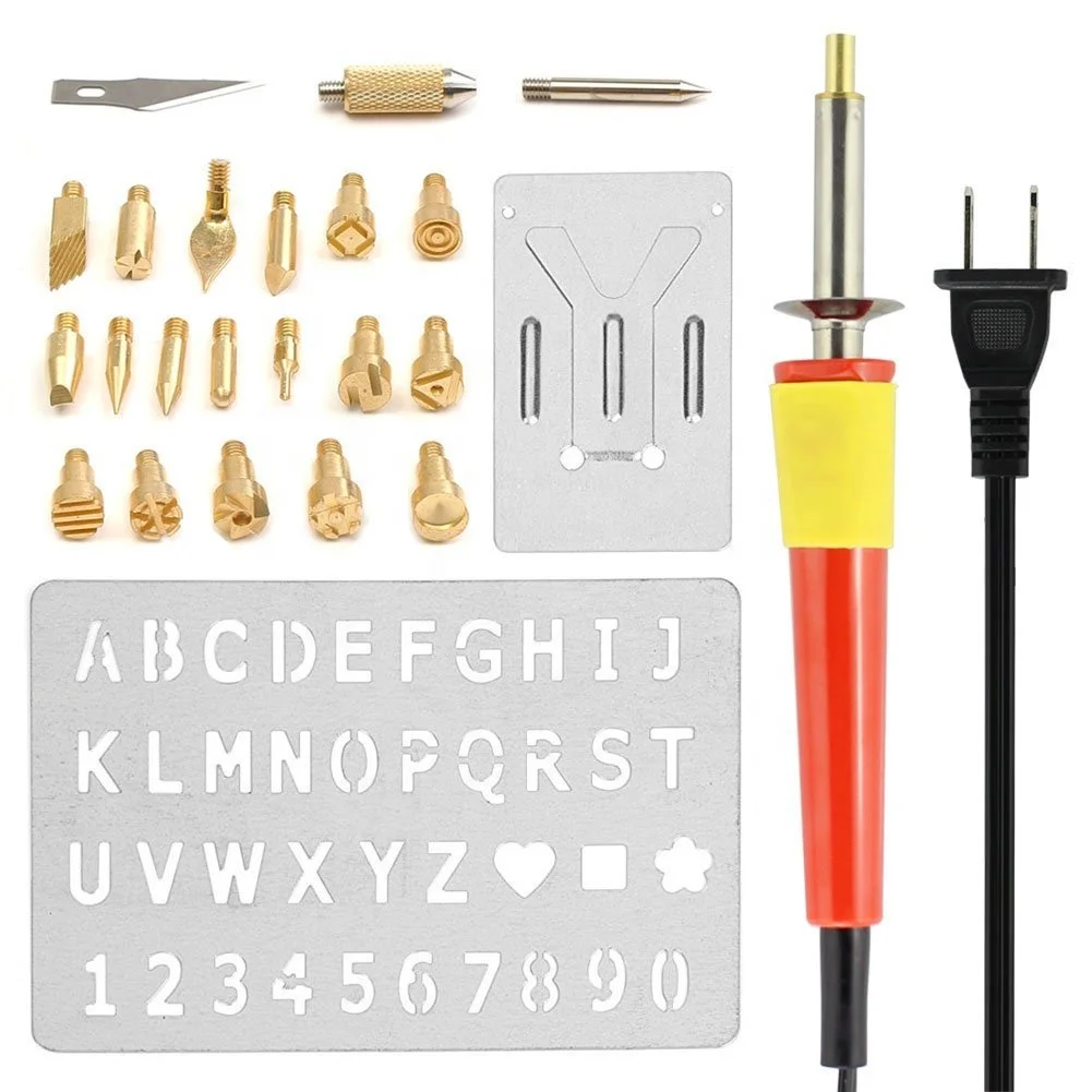 120V US plug Professional Wood Burning Tool Set  Pen Kit Extra Tips Woodburner HOBBY DIY woodburning Tool set for paper leather