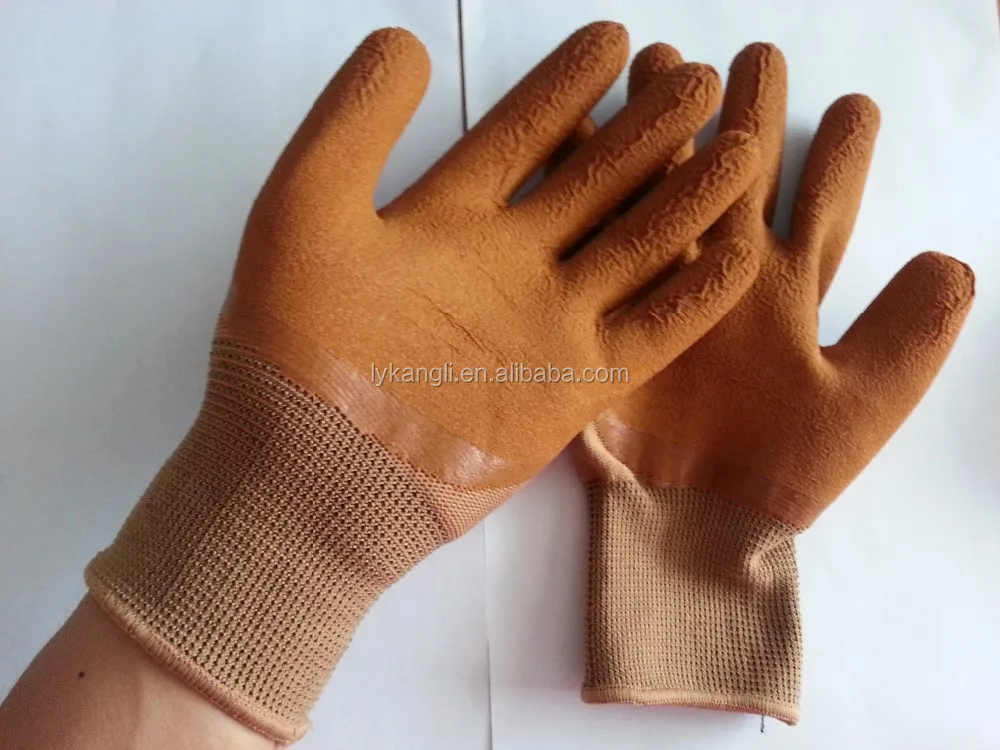 10 Gauge Poly Cotton warm Latex Coated 85g /65g Rubber Coated Latex Construction Hand Rubber Gloves Work Latex Coated Gloves