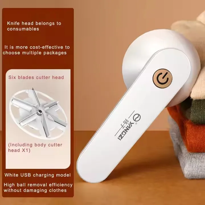 Portable Rechargeable 1200mAh Electric Fabric Shaver Lint Remover for Clothes for Household Outdoor Hotel Use