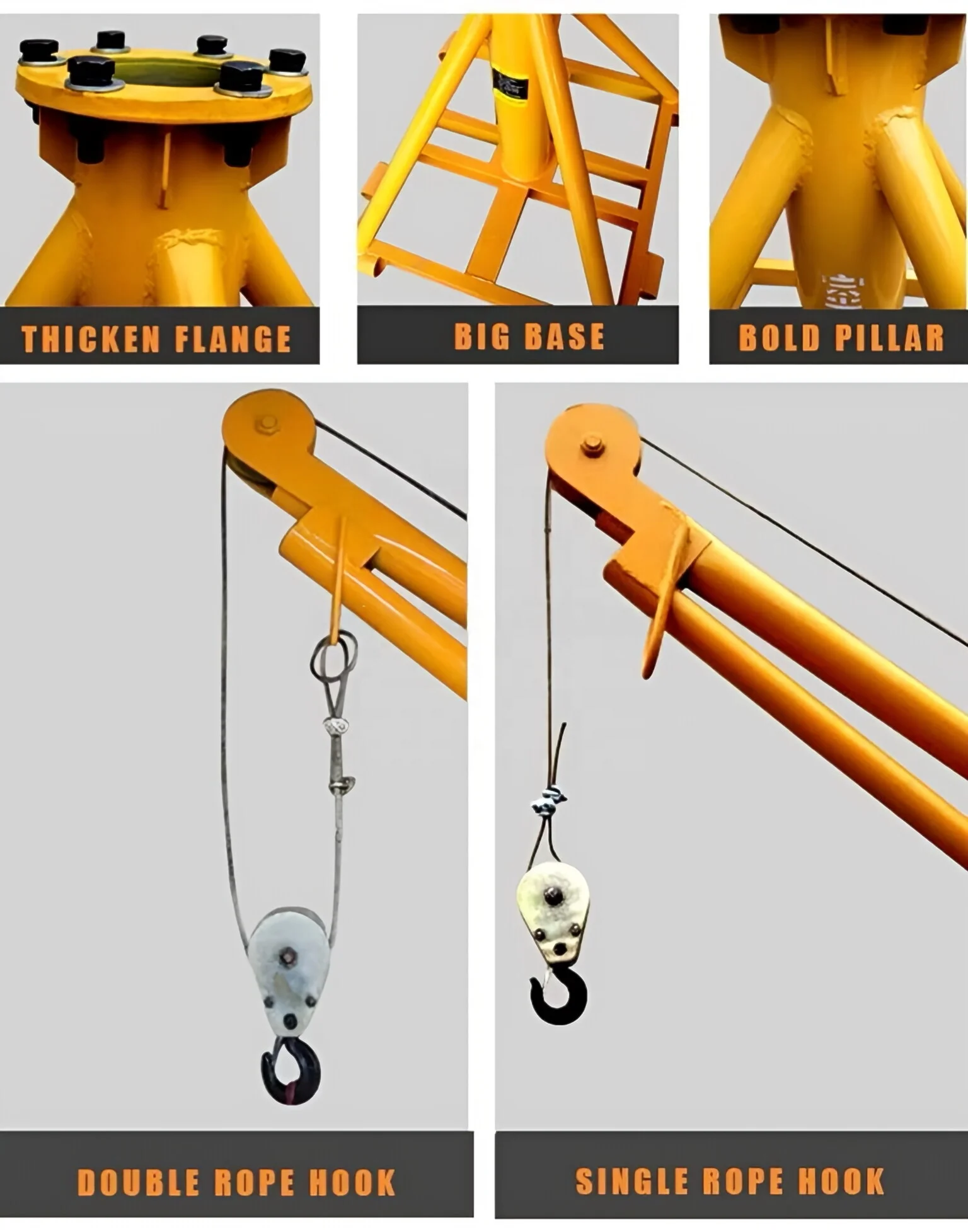 outdoor mini lifting portable crane/small lift crane for construction