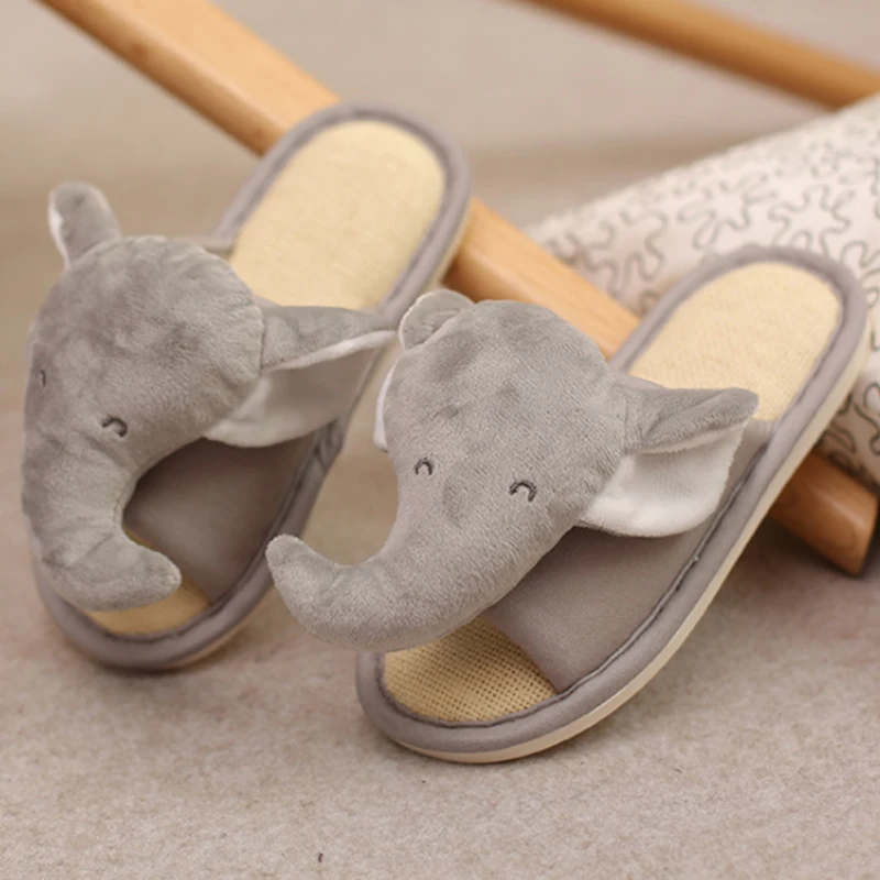 Симпатичные детские тапочки оптом, теплые удобные нескользящие детские тапочки с мультяшным рисунком