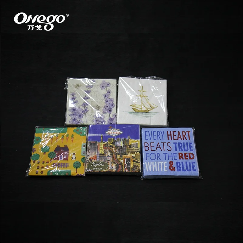 Wholesale Restaurant Paper Table Custom Tissues Dinner Napkins with Logo