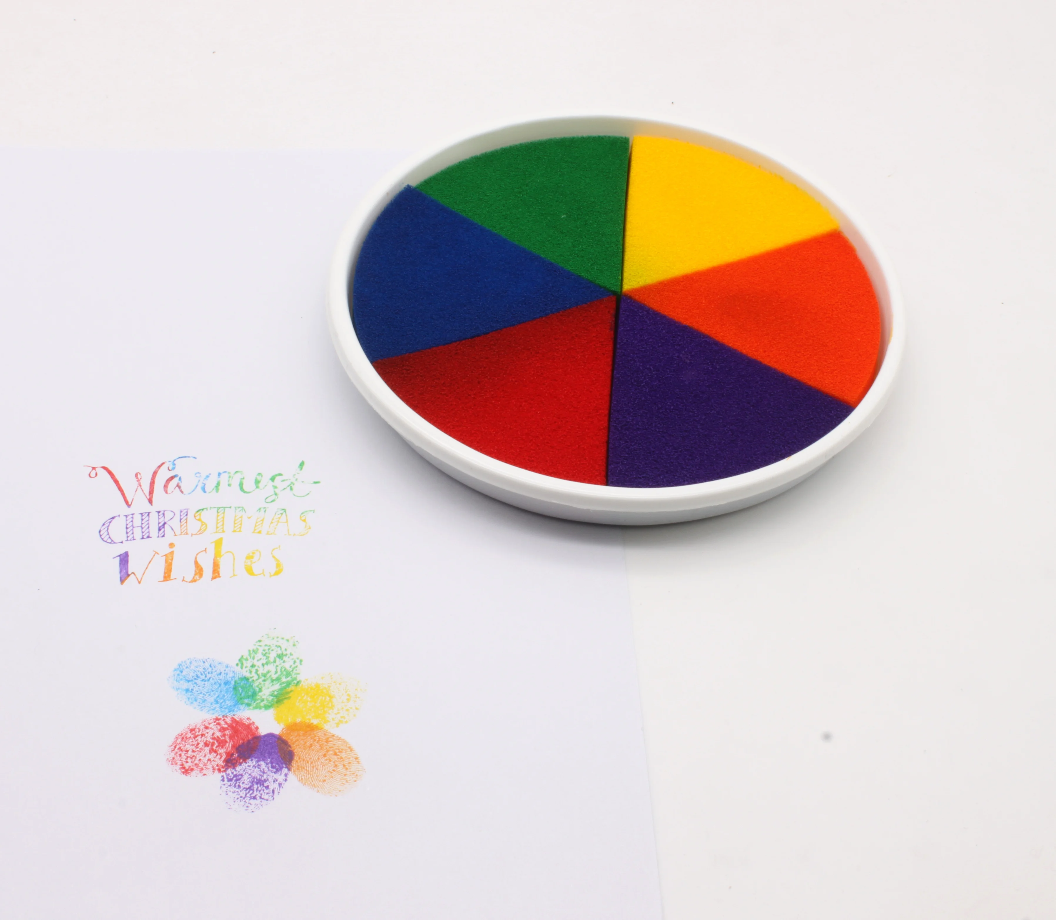 Craft Ink Pad Stamps Partner 6 Colors Rainbow Finger Ink pad for kids