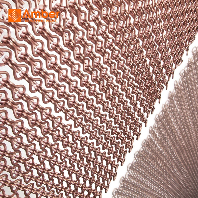 Fashionable Decorative Aluminum Chain Link Metal Mesh Curtain For Walls Partition