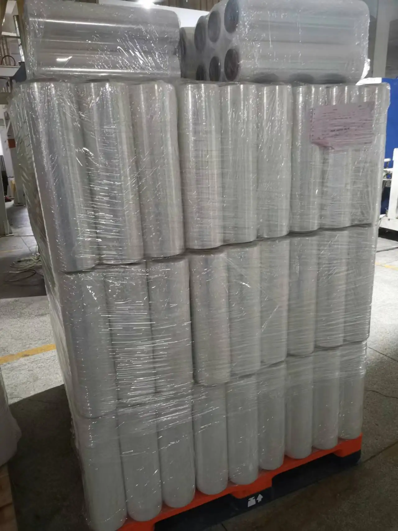PE Stretch Film Roll Wrap Soft 50cm Width Shrink Plastic Film Moisture Proof PVC PET LLDPE Food Custom Logo 300m Cling Film
