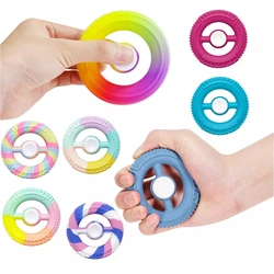 Squeeze Sensory Stress Relief fidget toys Pop Silicone Soft Grab Hand Grip Snap Ring Finger Spinning Snapper Fidget Toy