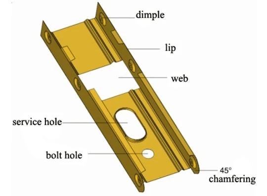 Lightweight Steel Frame Pre Fabricated Buildings Galvanized Studs Cold Rolled Machine