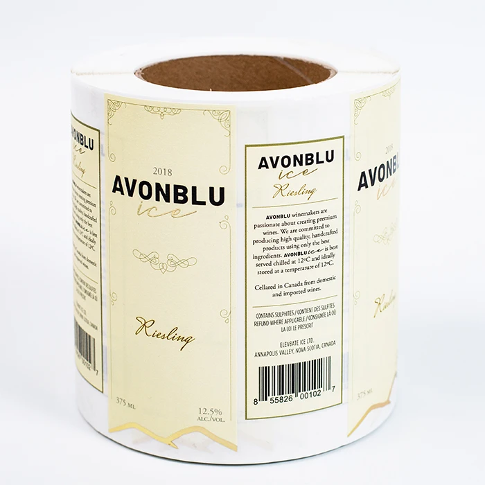custom private printing elegant wine label , textured paper label sticker for brandy whisky vodka tequila cocktail winery