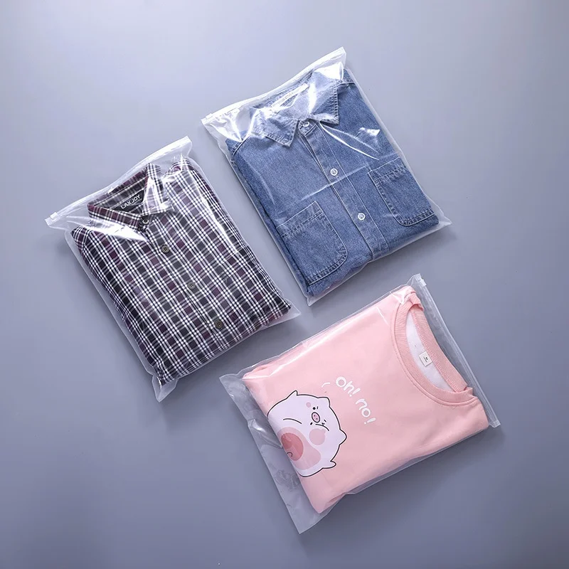 Plastic bag packaging frosted zipper bag clear plastic bag custom size logo design