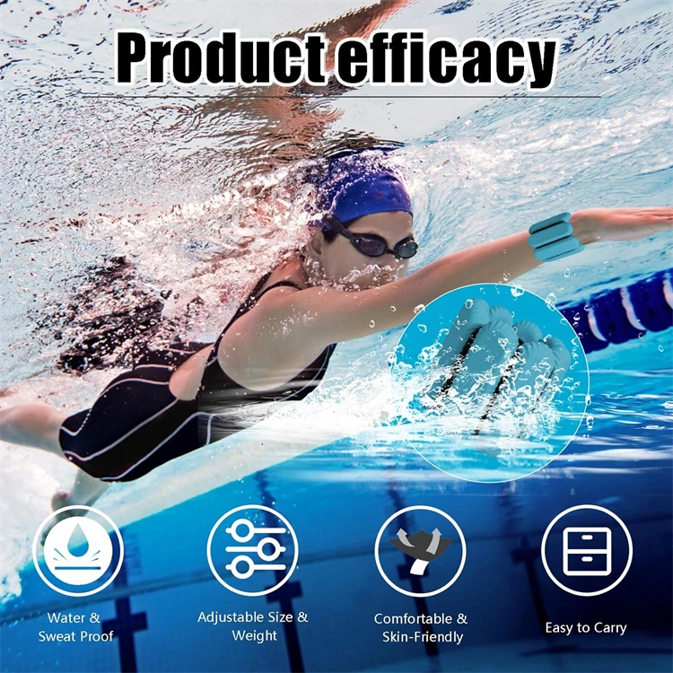 Wearable Weight Bracelets Adjustable Ankle Weights 1lb/2lb Fitness Exercise Custom Silicone Ankle and Wristband Weight Set