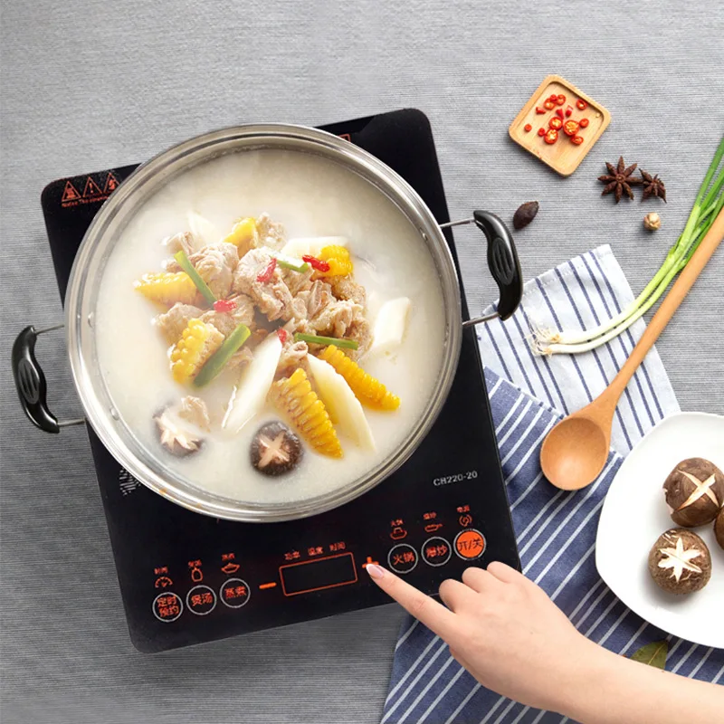 New Design 2000W Single Burner Induction Cooker Home Appliance with Battery Power Source for Kitchen Use