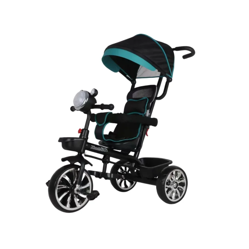 China Factory Children Ride On Tricycle Rotary Seat Push Pedal Trike For Kids With 3 Wheels Air Tyre