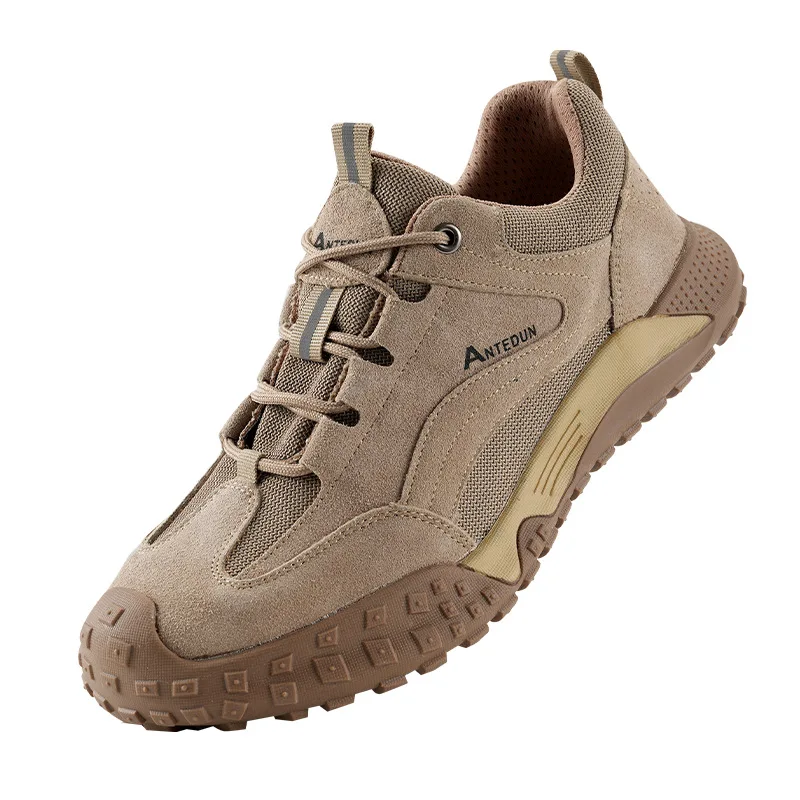 Hiking series Brown suede four seasons professional Anti-samashing safety work shoes   professional durable safety shoes