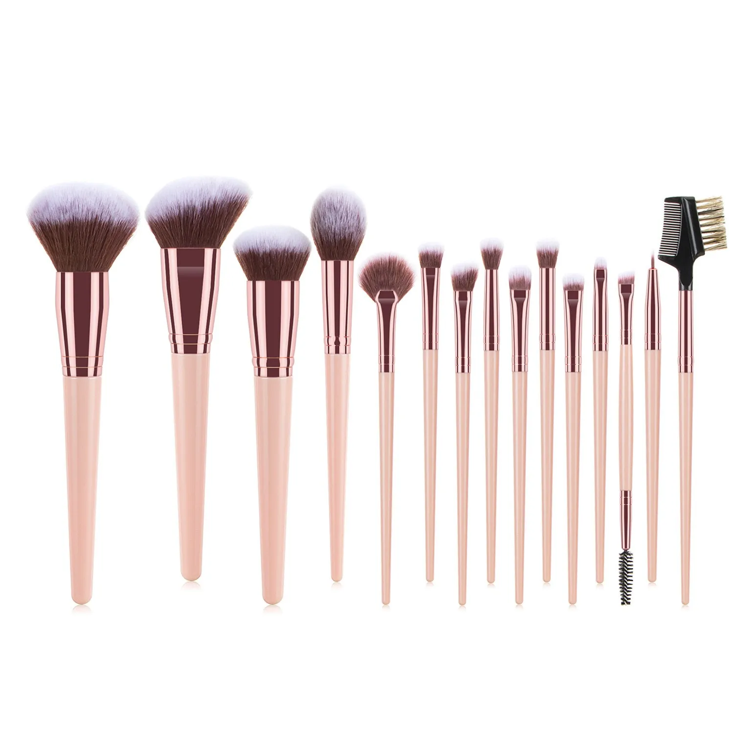 jessup 8/12 pcs/ 15pcs professional private label black and pink makeup brushes set eye pink handle makeup brush set custom logo