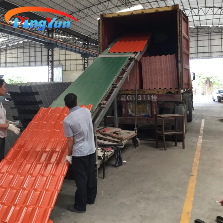 Heatproof spanish roof tile clay plastic roofing wave sheet for steel structure