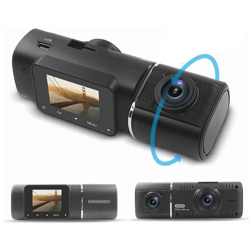 Hot selling Full HD 1.5-inch Mini 1080p Car DVR Dashcam 360 Rotating Lens Camera Recorder Android USB Interface