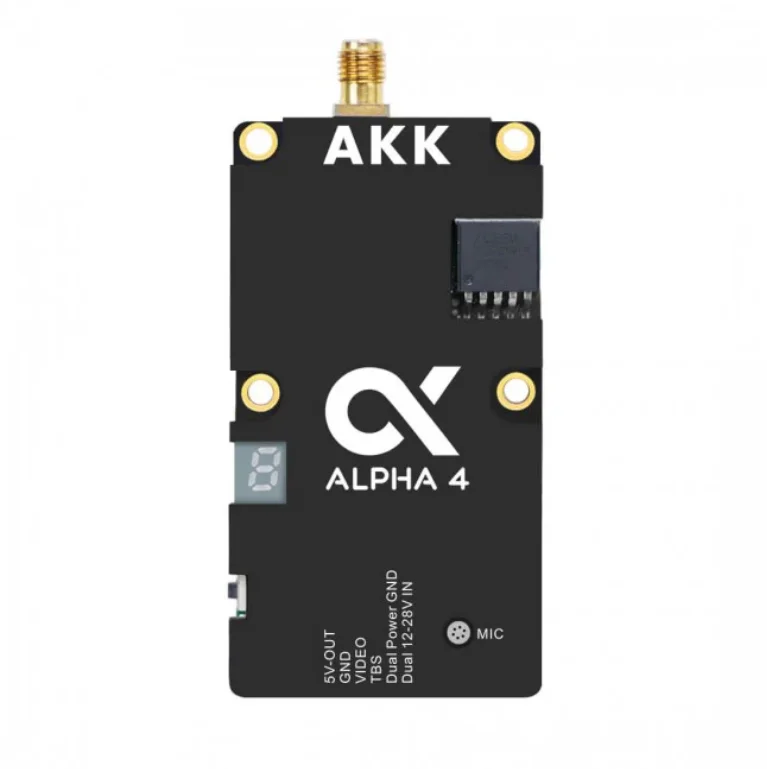 PFLY AKK Alpha 4 4W VTX-4 9G-5 8 GHz 80CH 1w/2w/3w/4w с переключением питания Поддержка интеллектуального аудио FPV-видео-передатчика