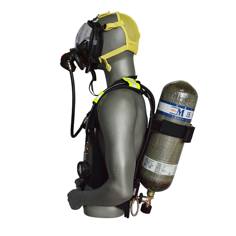 SCBA Positive Pressure Breathing Apparatus Set Firefighting Equipment Oxygen Respirator