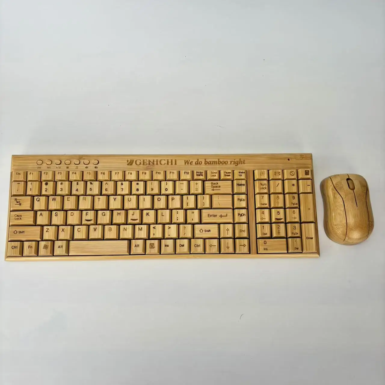 Factory Price Wooden Computer Multimedia Keyboard Mouse Kit Wireless USB Bamboo Keyboard and Mouse Combos Gift Set