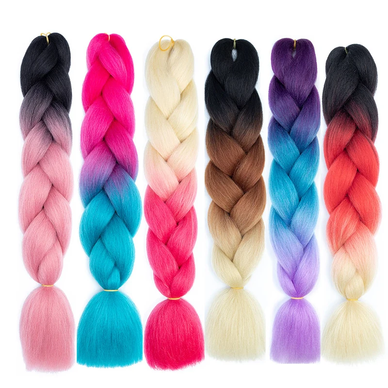 Wholeslae Synthetic Braiding Hair ,Multicolor mixing,Ombre Braiding Hair Yaki Jumbo Braid Hair