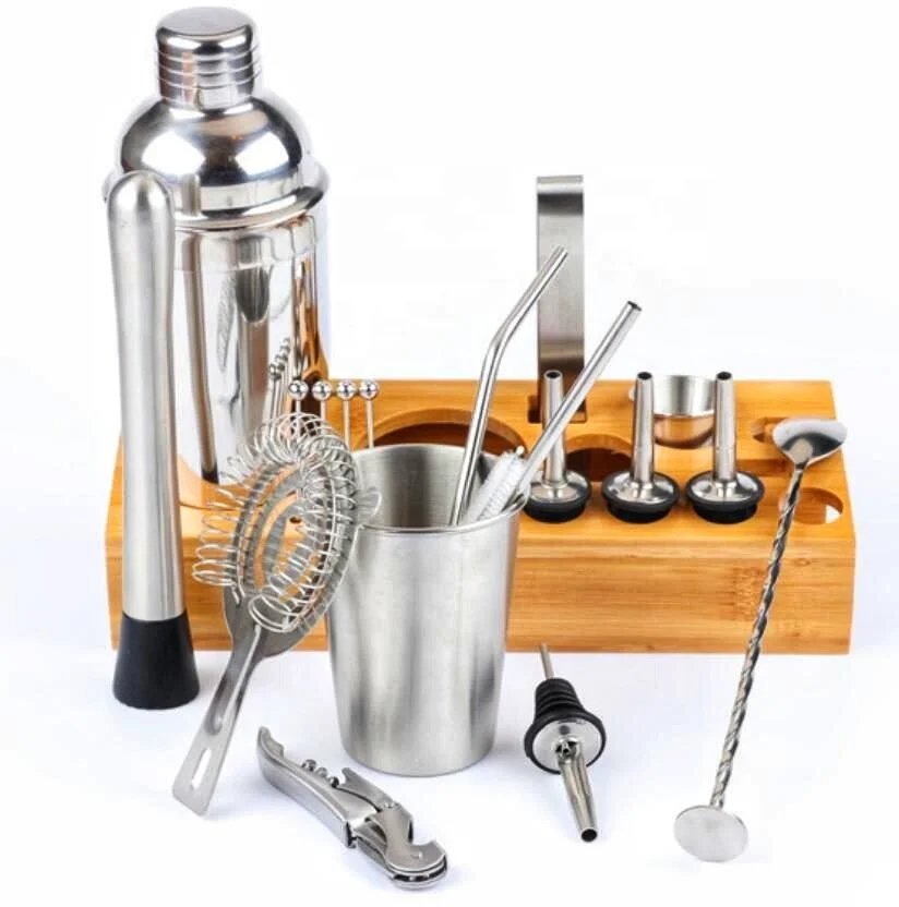 22 pieces Bar Tool Barware set Cocktail Shaker mixer set Cocktail making kit Mixology set Bartender Tool Kit