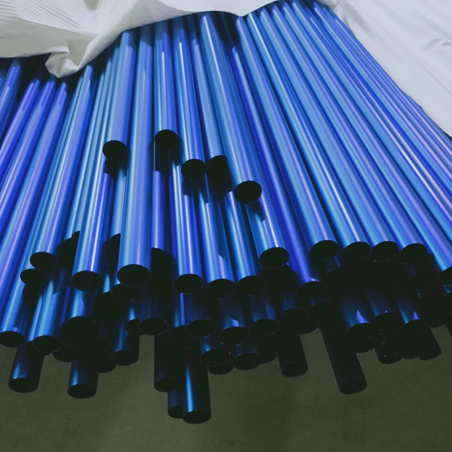 10-50mm Aluminum Tube Material 7075 Round Pipe T6 Polishing Anodized Blue Color for Gider