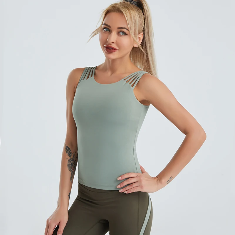 Custom Logo 2021 Summer New Listing 3 Plain Color Quick Dry Two Piece Set Ladies bra top Tracksuits Yoga Set Suit